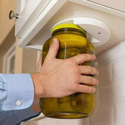 Under Cabinet Jar Opener Undermount Multipurpose Lid Gripper Bottle Opener Tools - Aimall