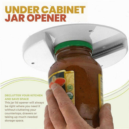 Under Cabinet Jar Opener Undermount Multipurpose Lid Gripper Bottle Opener Tools - Aimall