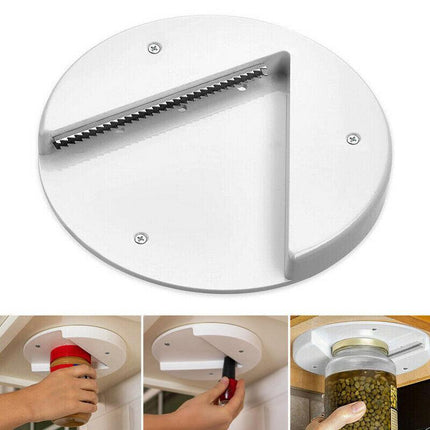 Under Cabinet Jar Opener Undermount Multipurpose Lid Gripper Bottle Opener Tools - Aimall