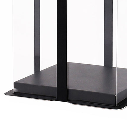 Clear PVC Bouquet Gift Boxes 5 Pack 17x17x28cm Black Ribbon