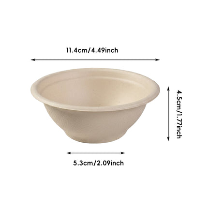 100Pcs Disposable Food Grade Paper Bowl Eco Friendly Waterproof Oil Proof Use