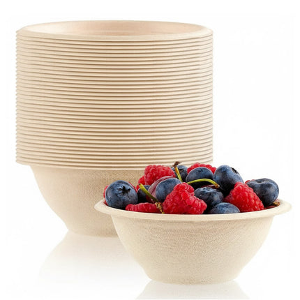 100Pcs Disposable Food Grade Paper Bowl Eco Friendly Waterproof Oil Proof Use