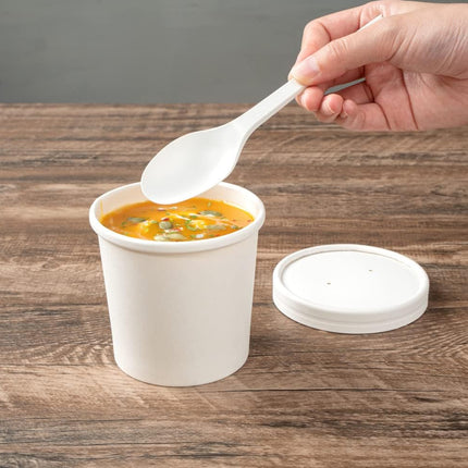50PCS 235/350ml Kraft Paper Bowls Soup Noodle Bowls for Party Takeaway Food Use
