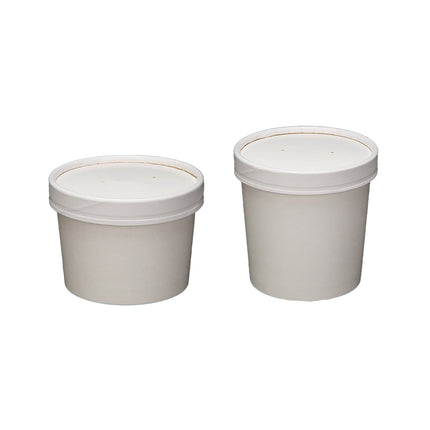 50PCS 235/350ml Kraft Paper Bowls Soup Noodle Bowls for Party Takeaway Food Use