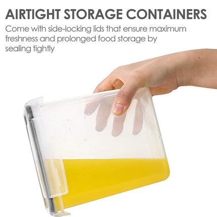 8 Or 16 Pcs Clear Food Storage Containers with Silicone Seal Lids