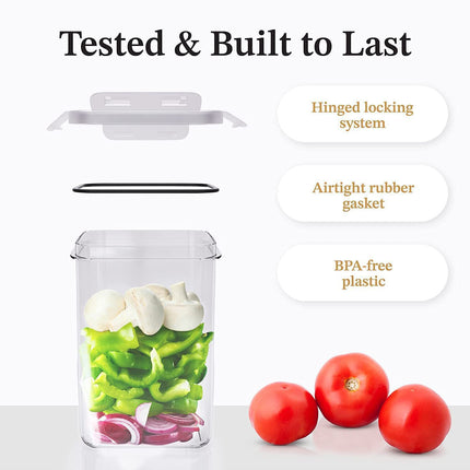24PCS Transparent Kitchen Storage Container Food-Grade PP Plastic for Food Use