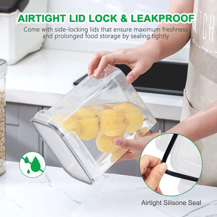 24PCS Transparent Kitchen Storage Container Food-Grade PP Plastic for Food Use