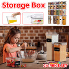 24PCS Transparent Kitchen Storage Container Food-Grade PP Plastic for Food Use