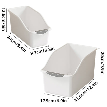 2pcs Cabinet Storage Box Miscellaneous Organizer Household Container Plastic Bin