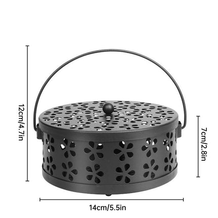 Iron Mosquito Incense Box Fireproof Tray Stand Indoor Household Incense Holder