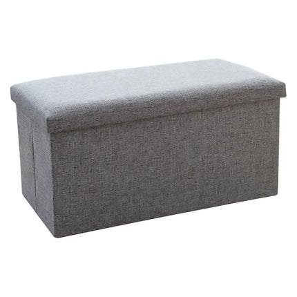 Storage Ottoman Stool Rectangular Folding Design Footrest Seat With Storage