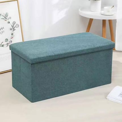 Storage Ottoman Stool Rectangular Folding Design Footrest Seat With Storage