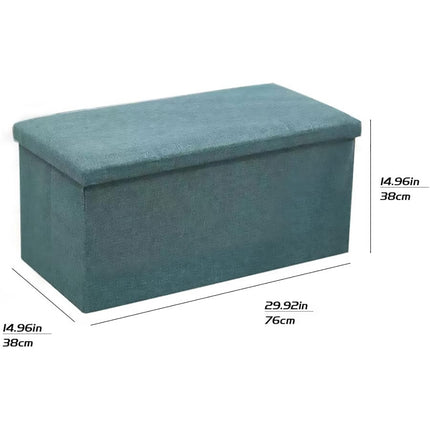 Storage Ottoman Stool Rectangular Folding Design Footrest Seat With Storage