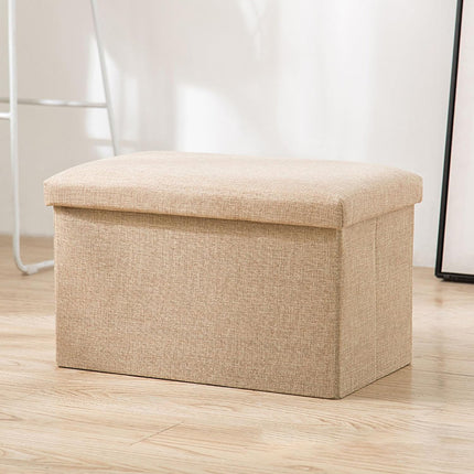 Storage Ottoman Stool Rectangular Folding Design Footrest Seat With Storage