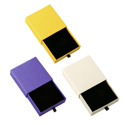 10PCS Jewellery Storage Box Set Drawer Style 9x9x3cm Velvet Lined 3 Colours