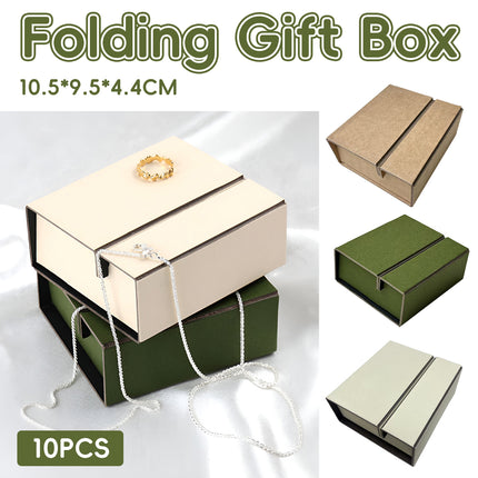 10PCS Folding Gift Boxes 3Colours for Birthday Wedding Party Durable Decorative