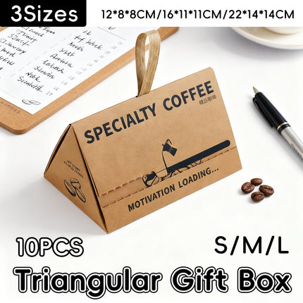 10PCS Triangle Gift Boxes Sturdy Small Party Favors Wedding Birthday Packaging