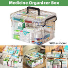 Household Medicine Cabinet Transparent Storage Box First Aid Organizer with Lid