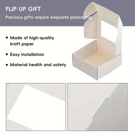 40PCS Kraft Gift Box with Clear Window Small Gift Jewelry Box for Party Favors