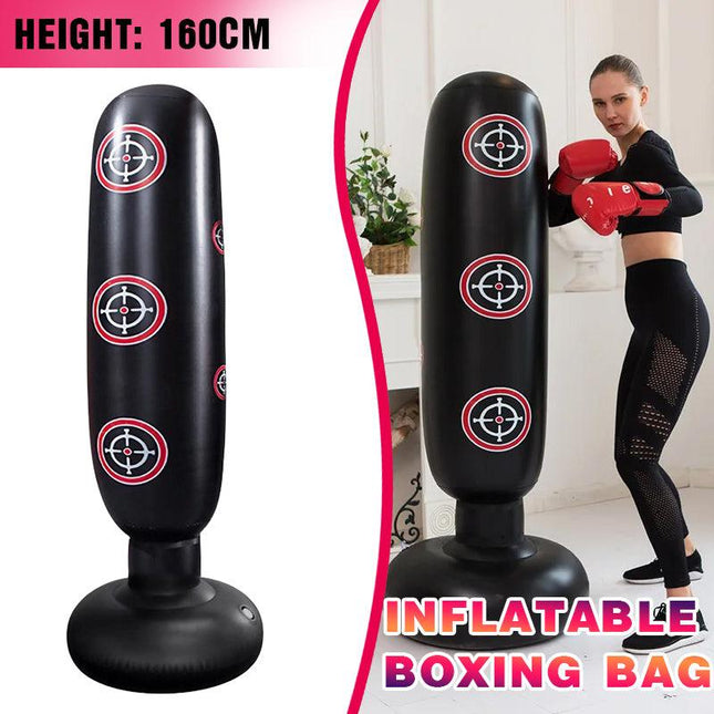 Free Standing Boxing Punching Bag - Boxing Stand Dummy Target Fitness Kick MMA - Aimall