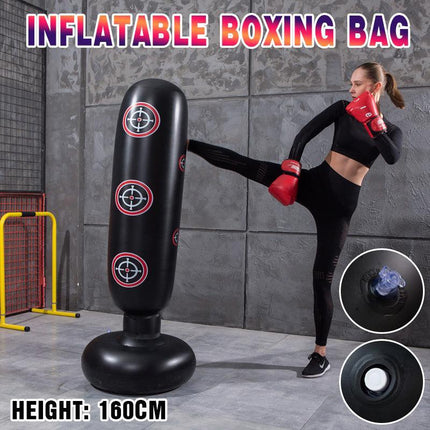 Free Standing Boxing Punching Bag - Boxing Stand Dummy Target Fitness Kick MMA - Aimall