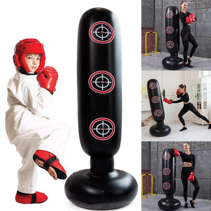 Free Standing Boxing Punching Bag - Boxing Stand Dummy Target Fitness Kick MMA - Aimall