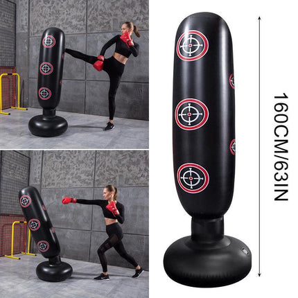 Free Standing Boxing Punching Bag - Boxing Stand Dummy Target Fitness Kick MMA - Aimall