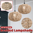 Handwoven Paper Rope Lampshade 23x13.5cm Natural Braided Pendant Light Shade