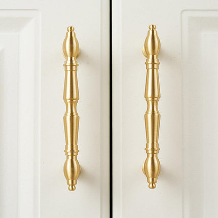 Brass Cabinet Pull Handles 6 Sizes for Doors Wardrobe Drawers Shoe Cabinet