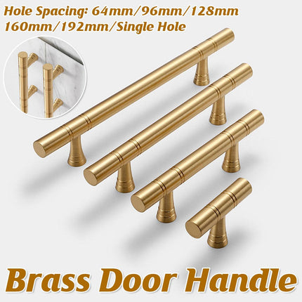 6 Sizes Cabinet Door Handle Wardrobe Drawer Pull Simple Gold Furniture Hardware