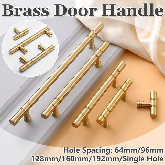 6 Sizes Cabinet Door Handle Wardrobe Drawer Pull Simple Gold Furniture Hardware