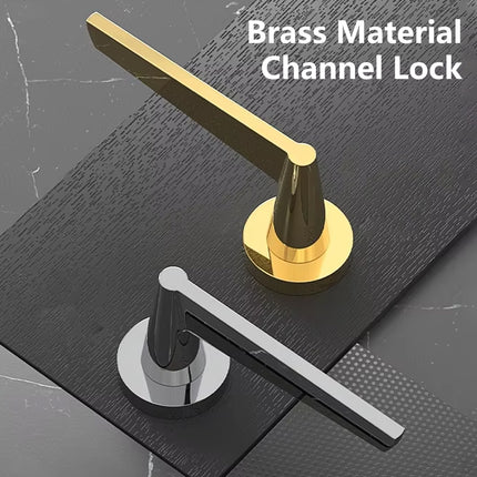 Indoor Door Lock Set Model A Copper Handle Lock For Bedroom Bathroom Privacy Use
