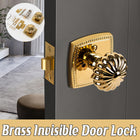 Pumpkin Door Lock Brass Invisible Bedroom Door Lock Indoor Privacy Security Lock