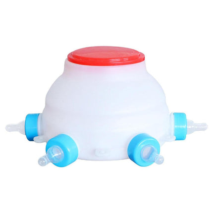 Livestock Puppy Feeder Milk Jug Eating Bucket with 6Spouts Small Capacity Nurser