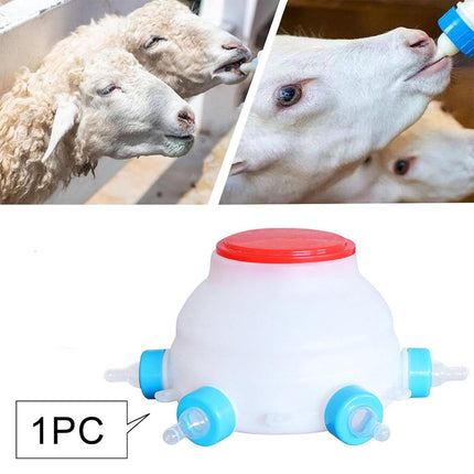 Livestock Puppy Feeder Milk Jug Eating Bucket with 6Spouts Small Capacity Nurser