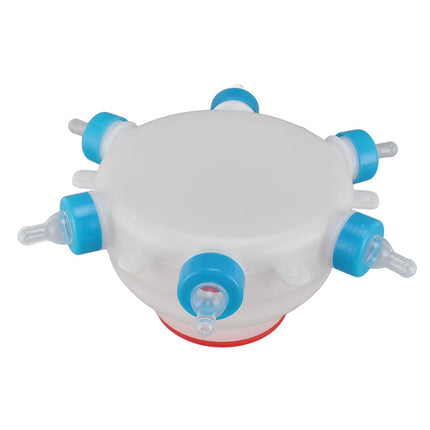 Livestock Puppy Feeder Milk Jug Eating Bucket with 6Spouts Small Capacity Nurser