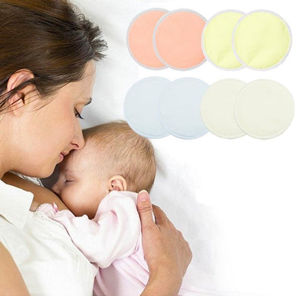 Bamboo Reusable Breast Pads Nursing Breastfeeding Plain Washable Pack of 8/16PCS - Aimall
