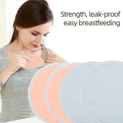 Bamboo Reusable Breast Pads Nursing Breastfeeding Plain Washable Pack of 8/16PCS - Aimall