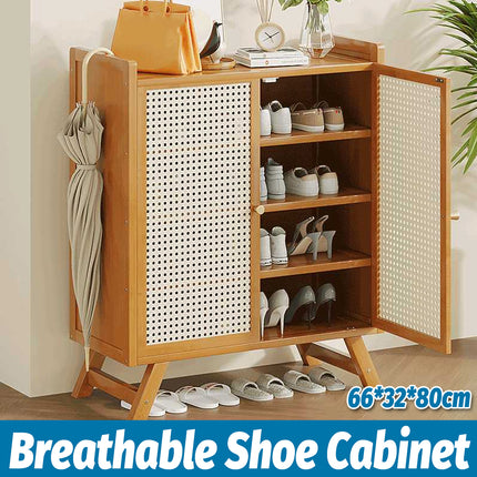 Home Entryway Multi Layer Breathable Shoe Cabinet Space Saving Dustproof Sturdy