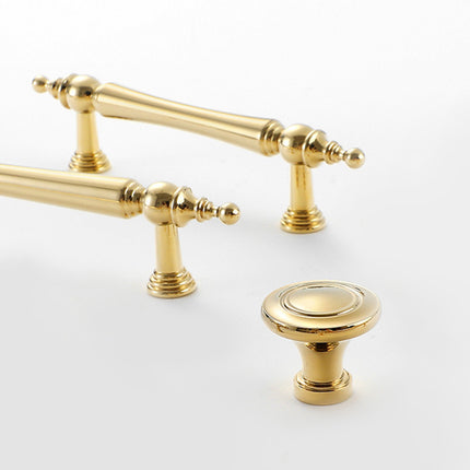Light Luxury Brass Cabinet Handles 3 Sizes Gold Vintage Wardrobe Drawer Pull