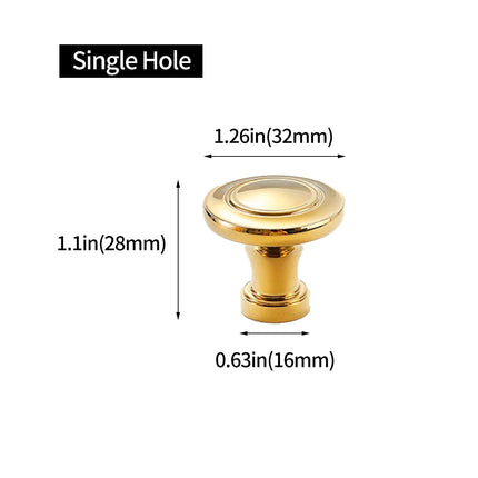 Light Luxury Brass Cabinet Handles 3 Sizes Gold Vintage Wardrobe Drawer Pull