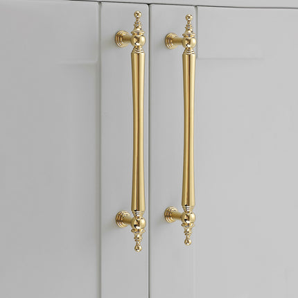 Light Luxury Brass Cabinet Handles 3 Sizes Gold Vintage Wardrobe Drawer Pull