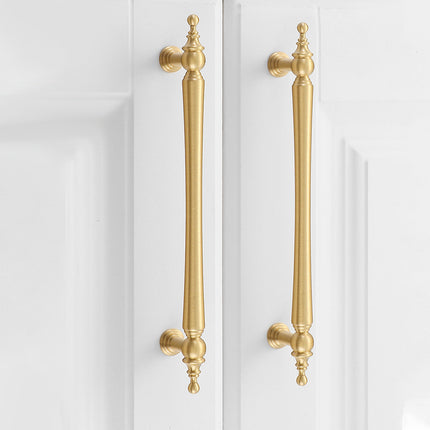 Light Luxury Brass Cabinet Handles 3 Sizes Gold Vintage Wardrobe Drawer Pull
