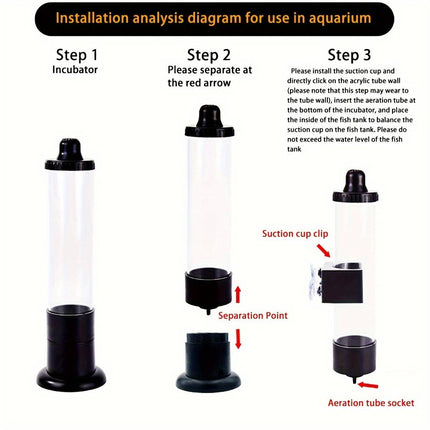 Brine Shrimp Incubator Hatchery Live Food Culture Fish Tank Use Easy to Install