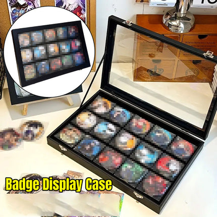 Dustproof Storage Box Jewellery Organizer Brooch Badge Display Case Collection
