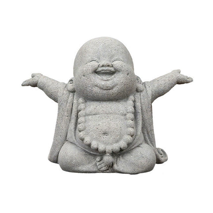 Stone Buddha Statue Fish Tank Decor Landscape Ornament Garden Sculpture Display