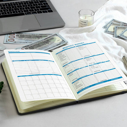A5 Undated Monthly Budget Planner Hardcover Notebook 3 Colours