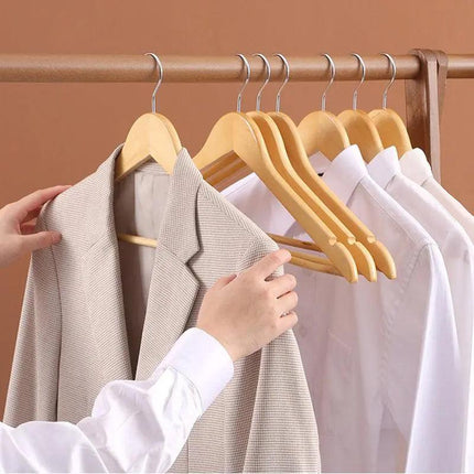 Bulk Sale Wooden Clothes Hangers Coat Pant Suit Coathangers Rack Wardrobe Wood - Aimall