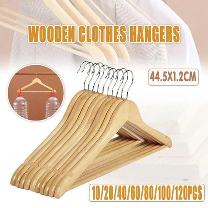 Bulk Sale Wooden Clothes Hangers Coat Pant Suit Coathangers Rack Wardrobe Wood - Aimall