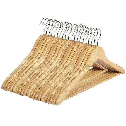 Bulk Sale Wooden Clothes Hangers Coat Pant Suit Coathangers Rack Wardrobe Wood - Aimall